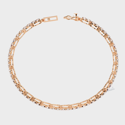 Elegant  lab grown diamond tennis bracelet rose gold