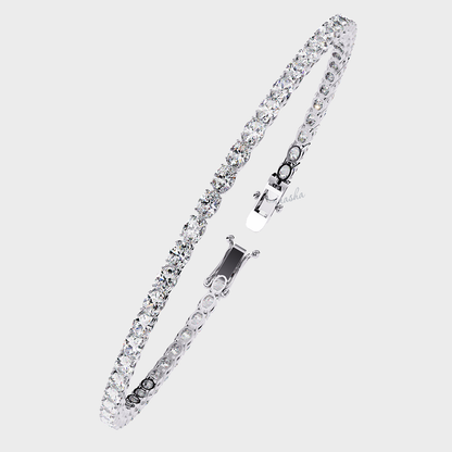 Oval cut lab grown diamond tennis bracelet in 950 platinum fine jewelry