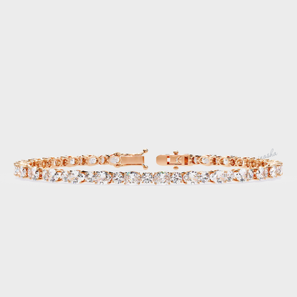 Premium lab grown diamond tennis bracelet crafted in hallmarked rose gold