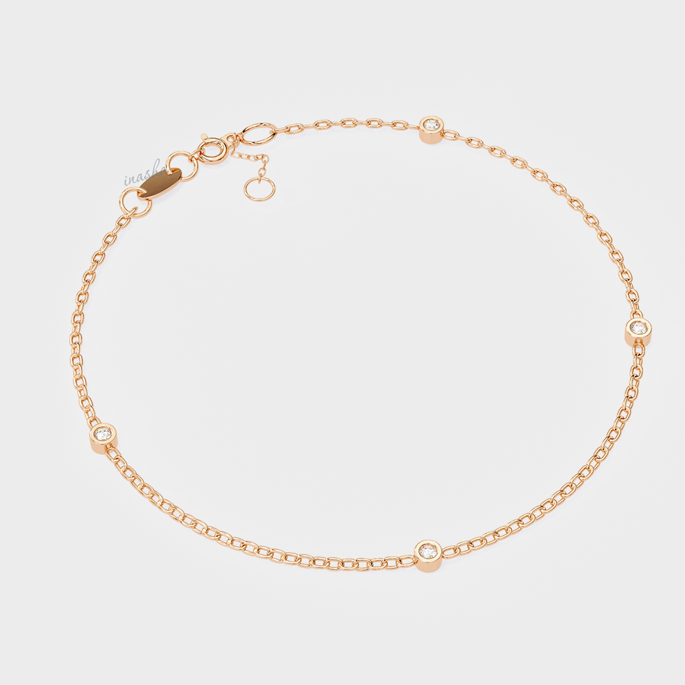 Round Cut Lab Grown Diamond Bracelet In