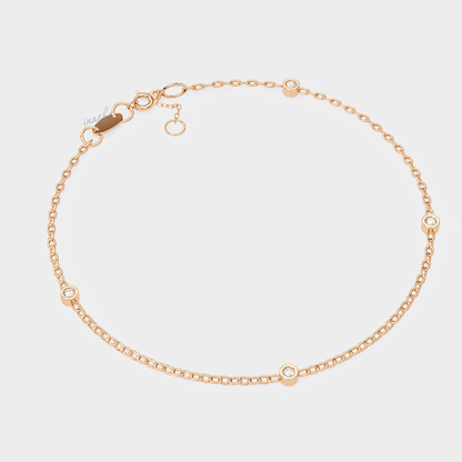 Round Cut Lab Grown Diamond Bracelet In