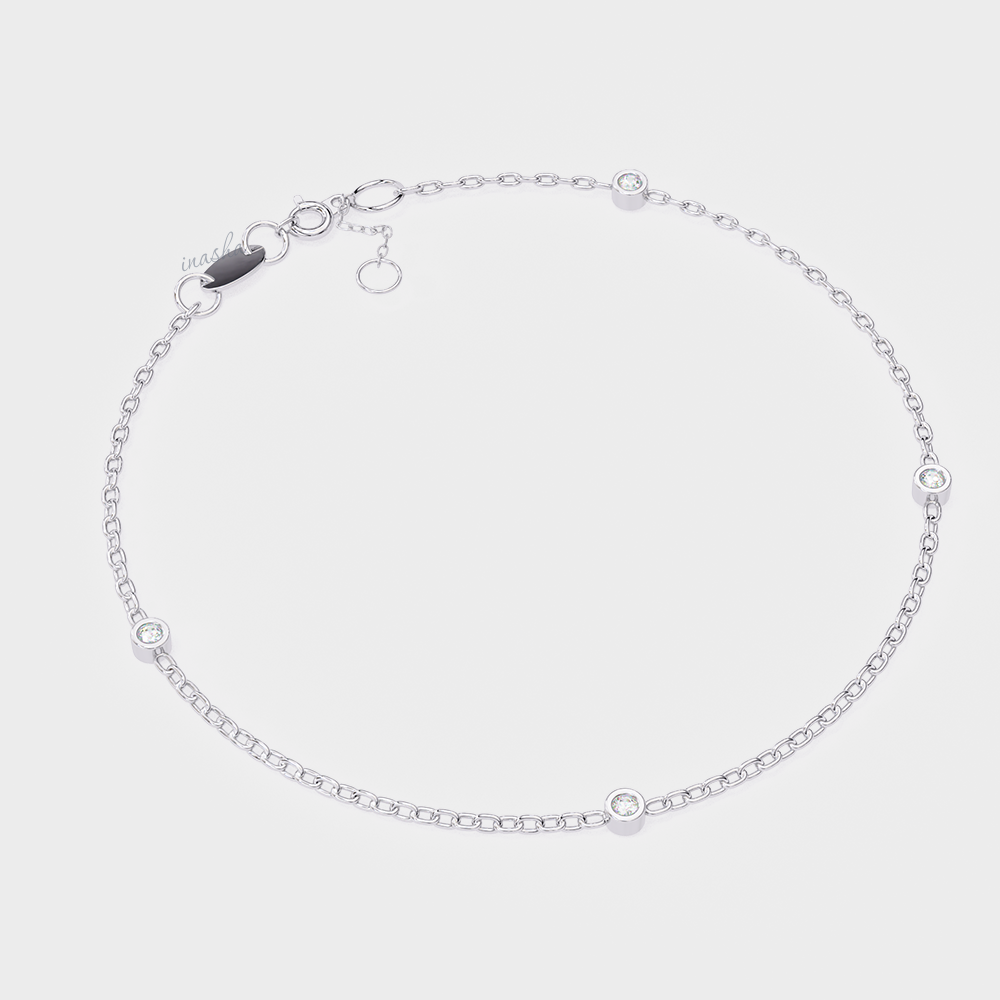 Round Cut Lab Grown Diamond Bracelet In