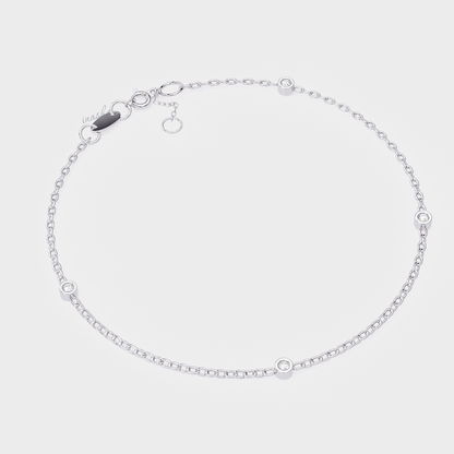 Round Cut Lab Grown Diamond Bracelet In