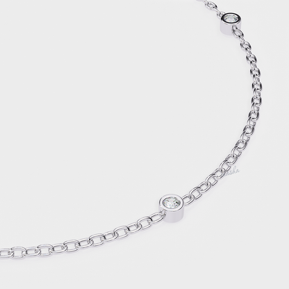 Round Cut Lab Grown Diamond Bracelet In