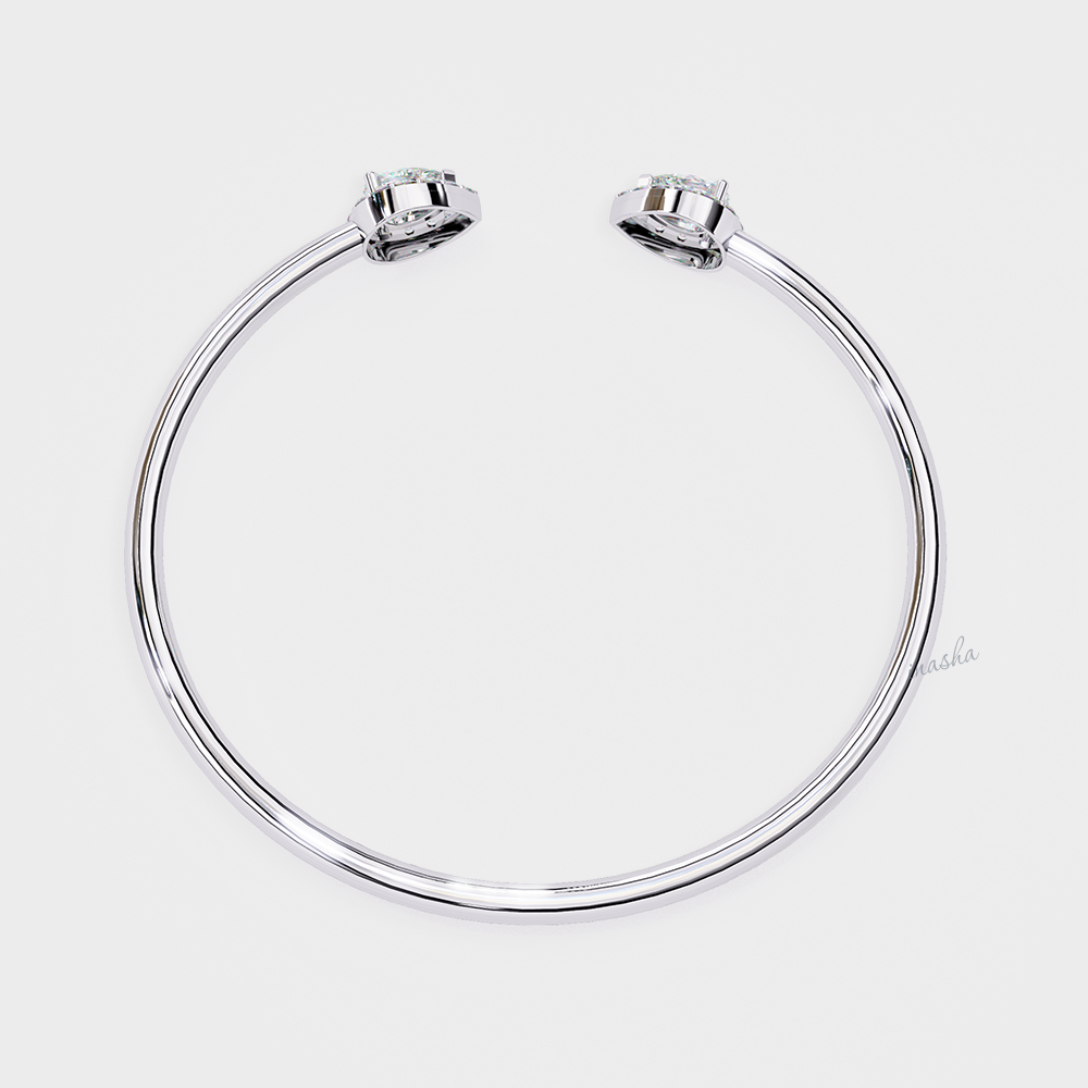 White Gold Fine Jewelry Bracelet with Mixed Shape Lab Diamonds