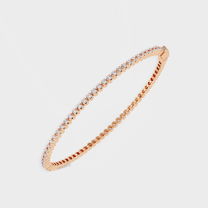 Rose Gold Tennis Bracelet with Certified Lab-Grown Diamonds