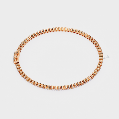 Finish Lab-Grown Diamond Tennis Bracelet in rose gold