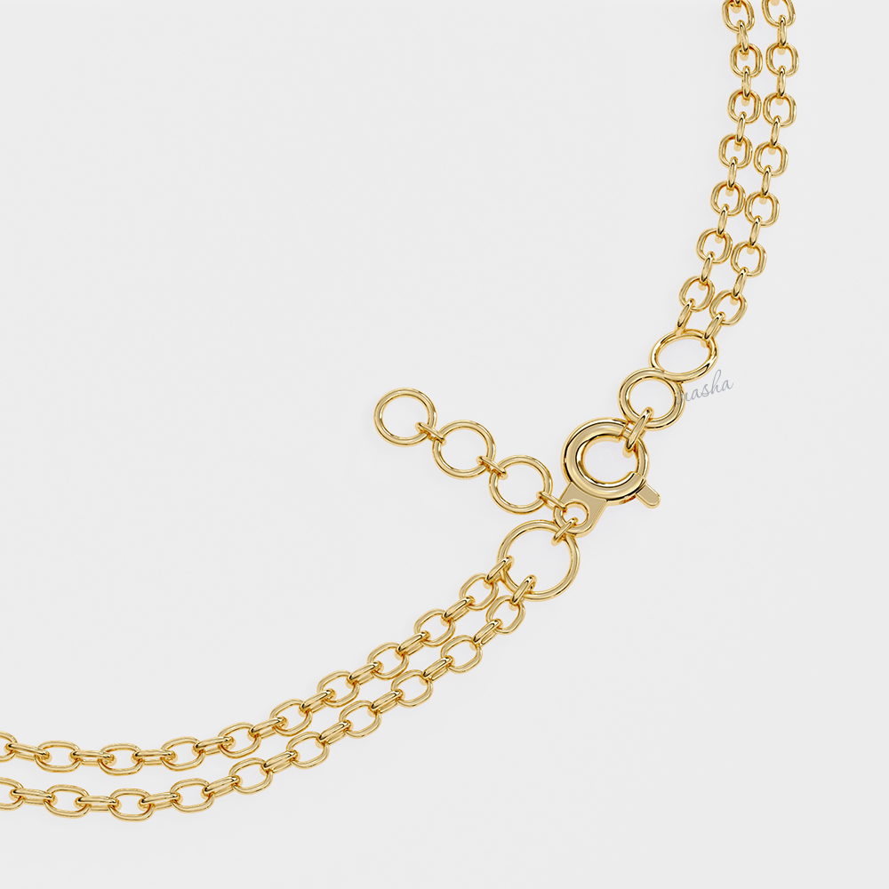 Classic Yellow Gold Round Cut Lab-Grown Diamond Bracelet