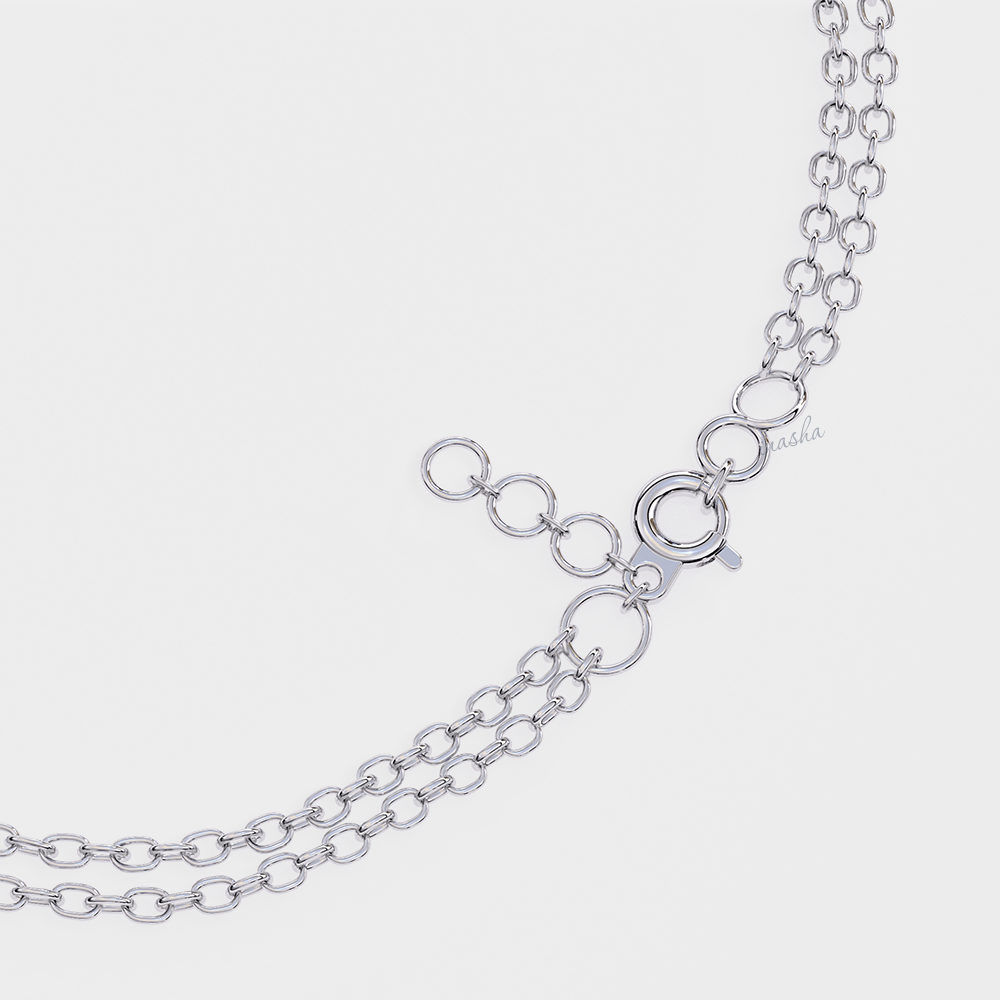 Elegant White Gold Round Cut Lab-Grown Diamond Bracelet