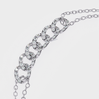 Premium White Gold Lab-Created Diamond Bracelet