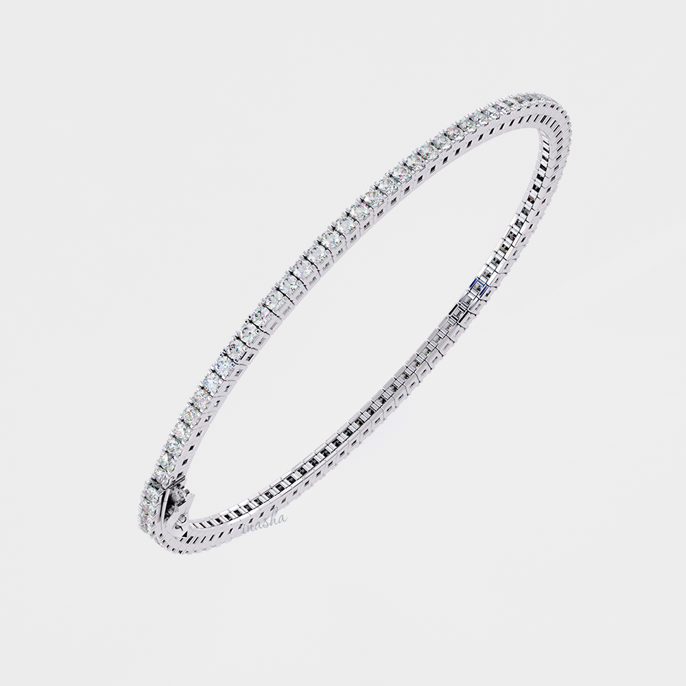 Premium White Gold Tennis Bracelet with Authentic Lab Diamonds