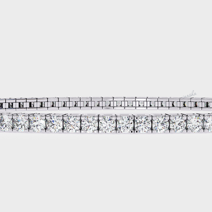 Certified Round Cut Lab Diamond Tennis Bracelet in White Gold