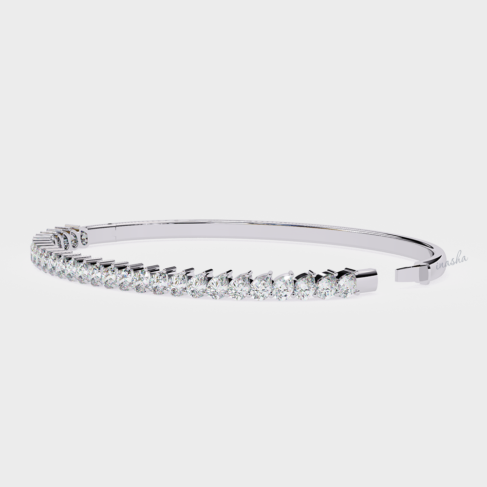Luxury Pear Cut Lab Diamond Kada Bracelet in 950 Platinum
