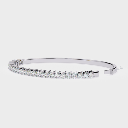 Luxury Pear Cut Lab Diamond Kada Bracelet in 950 Platinum