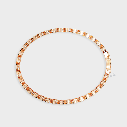 Premium Rose Gold Tennis Bracelet with Authentic Lab Diamonds