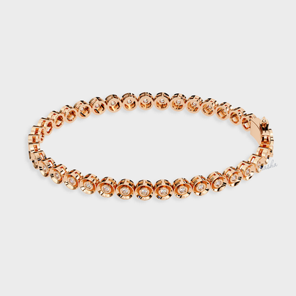 Hallmark Rose Gold Lab-Grown Diamond Tennis Bracelet