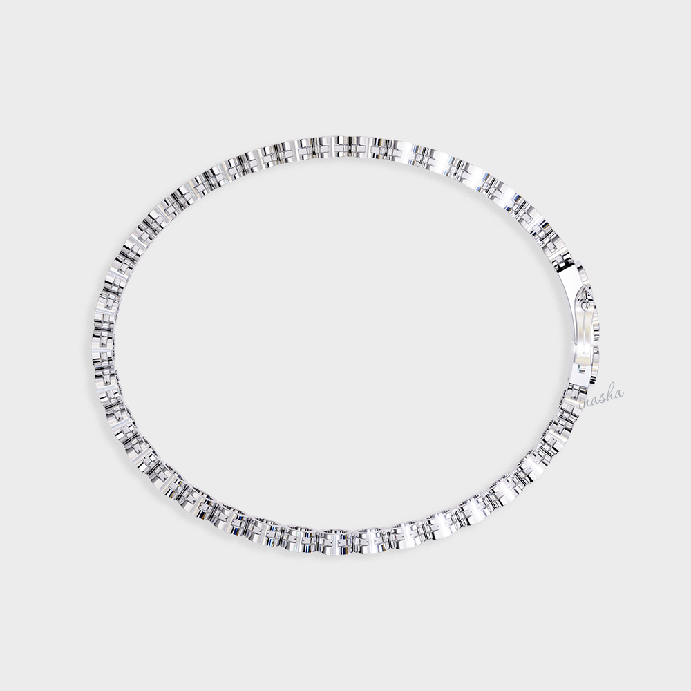 Premium White Gold Lab-Created Diamond Tennis Bracelet