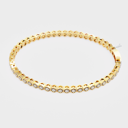 Premium Yellow Gold Tennis Bracelet