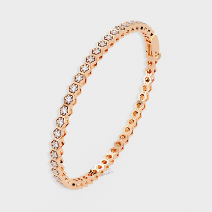 Hallmark Rose Gold Round Cut Lab Diamond Tennis Bracelet