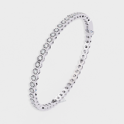 Premium White Gold Tennis Bracelet Featuring