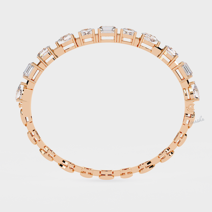 Hallmark gold lab grown diamond tennis bracelet rose gold