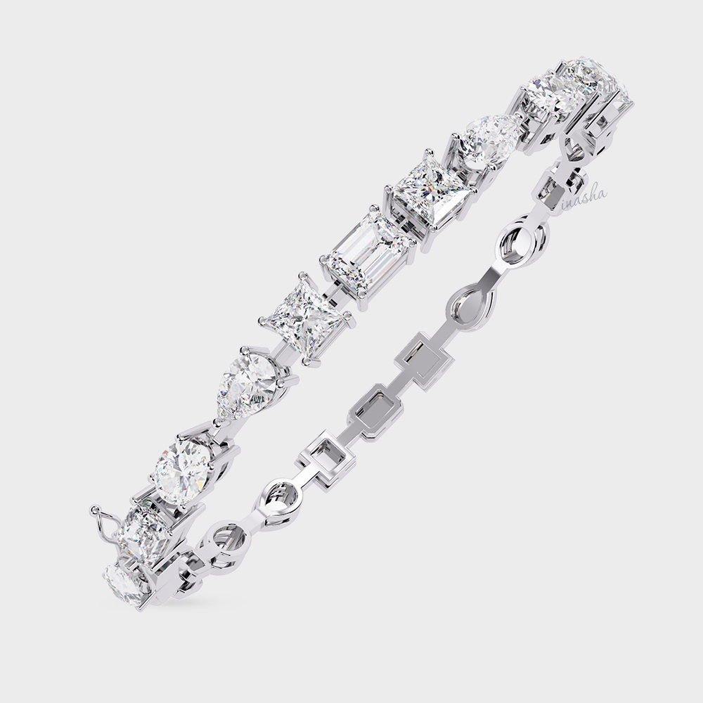 Luxury lab grown diamond tennis bracelet in 950 platinum