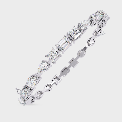 Luxury lab grown diamond tennis bracelet in 950 platinum