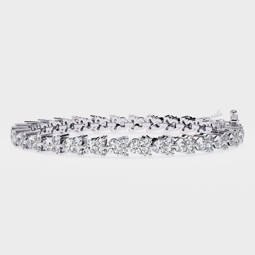 Certified White Gold Tennis Bracelet