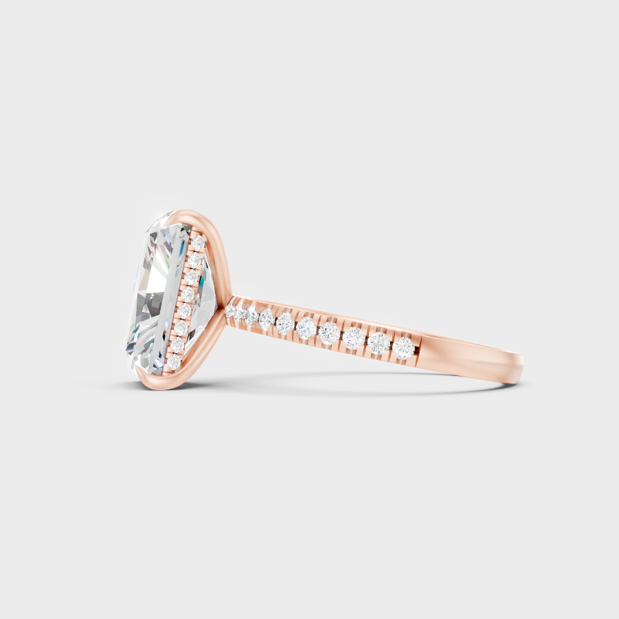Rose Gold Engagement Ring With Ethical Lab Diamonds