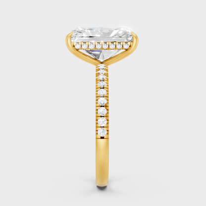 Yellow Gold Radiant Statement Ring Luxury Jewelry