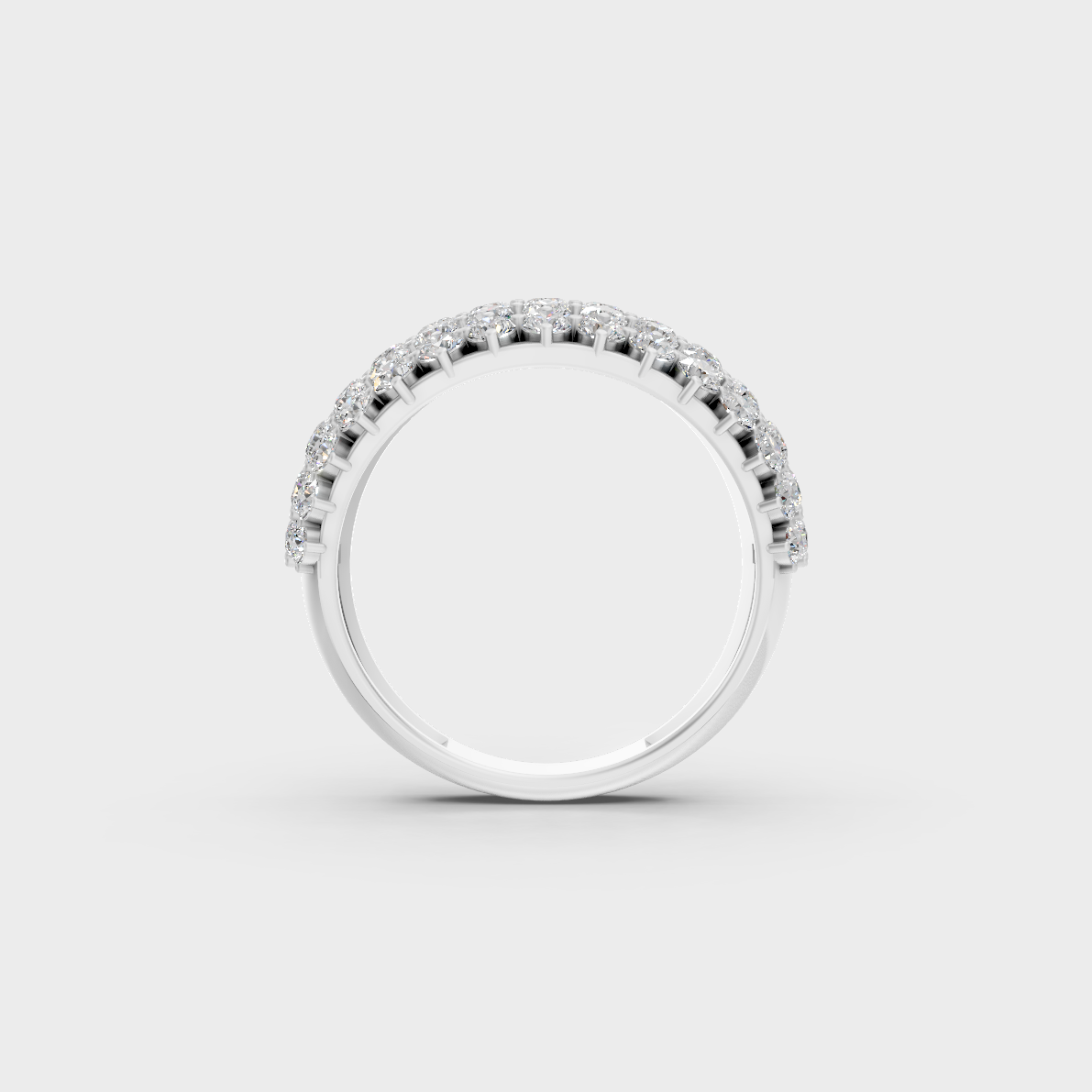 Shimmering 2ct Lab-Grown Diamond Cocktail Ring mounted seamlessly on an 18K White Gold Band.