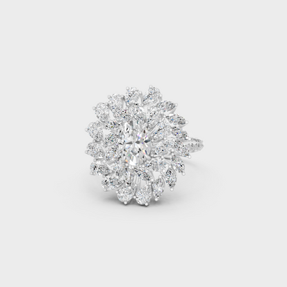 2.19 Ct Multishape Lab-Grown Diamond Cocktail Ring