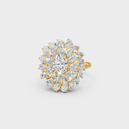 2.19 Ct Multishape Lab-Grown Diamond Cocktail Ring