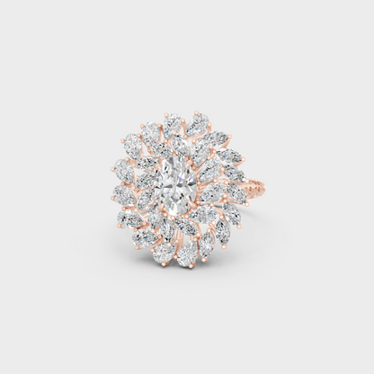 2.19 Ct Multishape Lab-Grown Diamond Cocktail Ring
