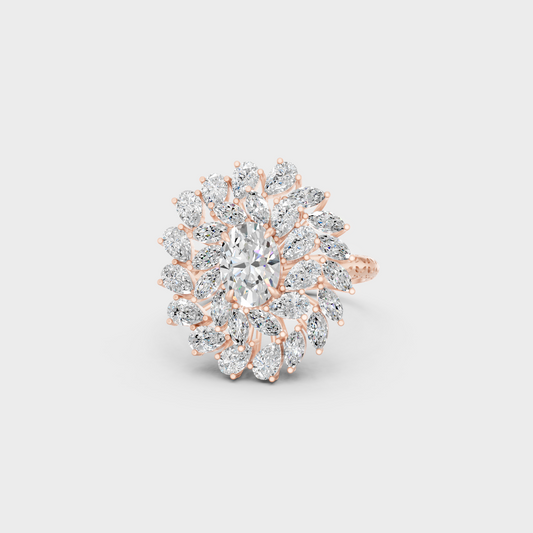 2.19 Ct Multishape Lab-Grown Diamond Cocktail Ring