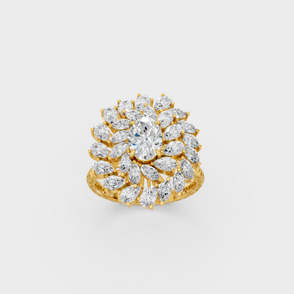 2.19 Ct Multishape Lab-Grown Diamond Cocktail Ring