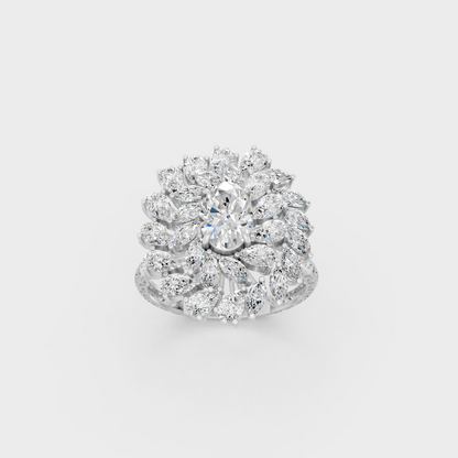 2.19 Ct Multishape Lab-Grown Diamond Cocktail Ring
