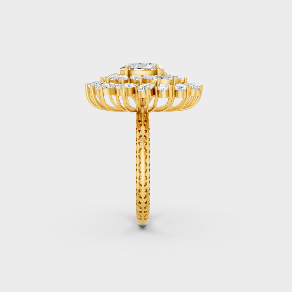 2.19 Ct Multishape Lab-Grown Diamond Cocktail Ring