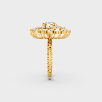 2.19 Ct Multishape Lab-Grown Diamond Cocktail Ring