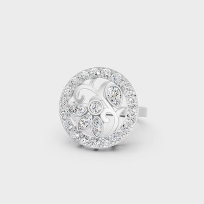Breathtaking brilliance of a 1.39 Carat Multishape Lab-Grown Diamond Cocktail Ring in solid 950 Platinum.