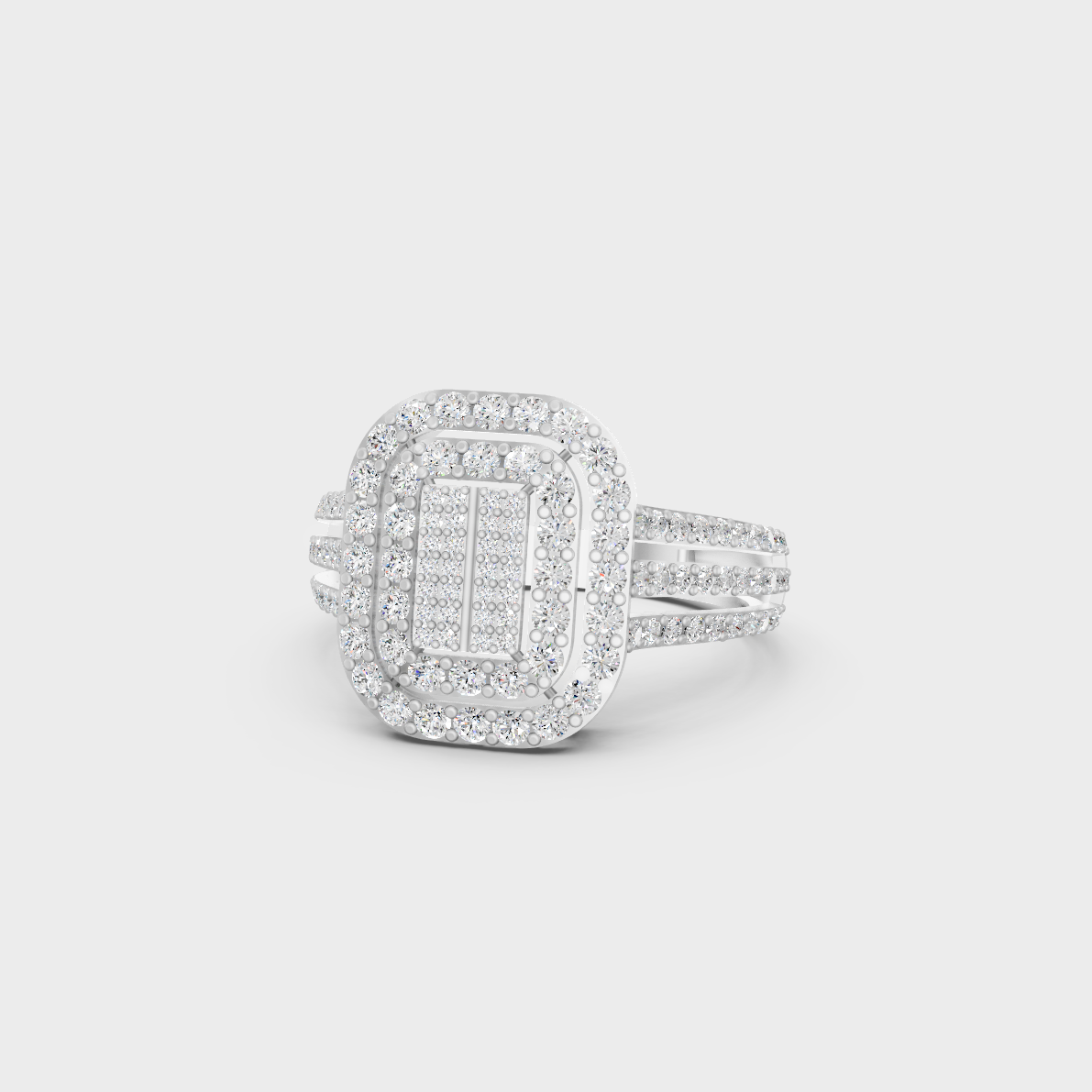 Breathtaking brilliance of a 0.72 Carat Round Cut Lab-Grown Diamond Cocktail Ring in solid 950 Platinum.