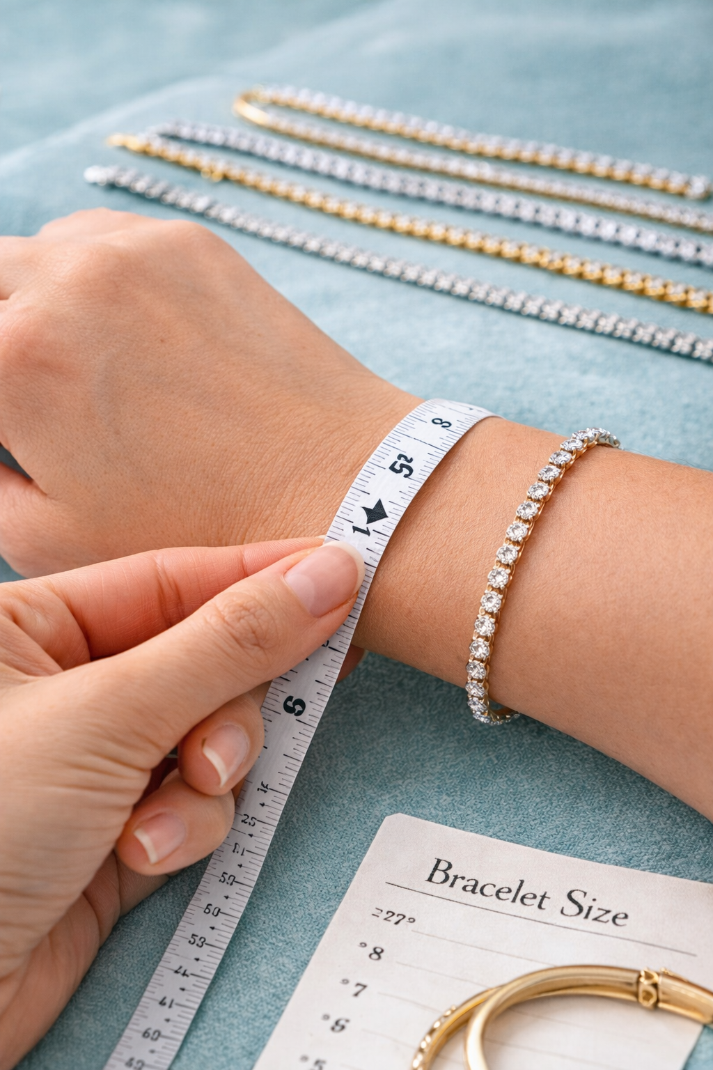 bracelet size chart with wrist measurement