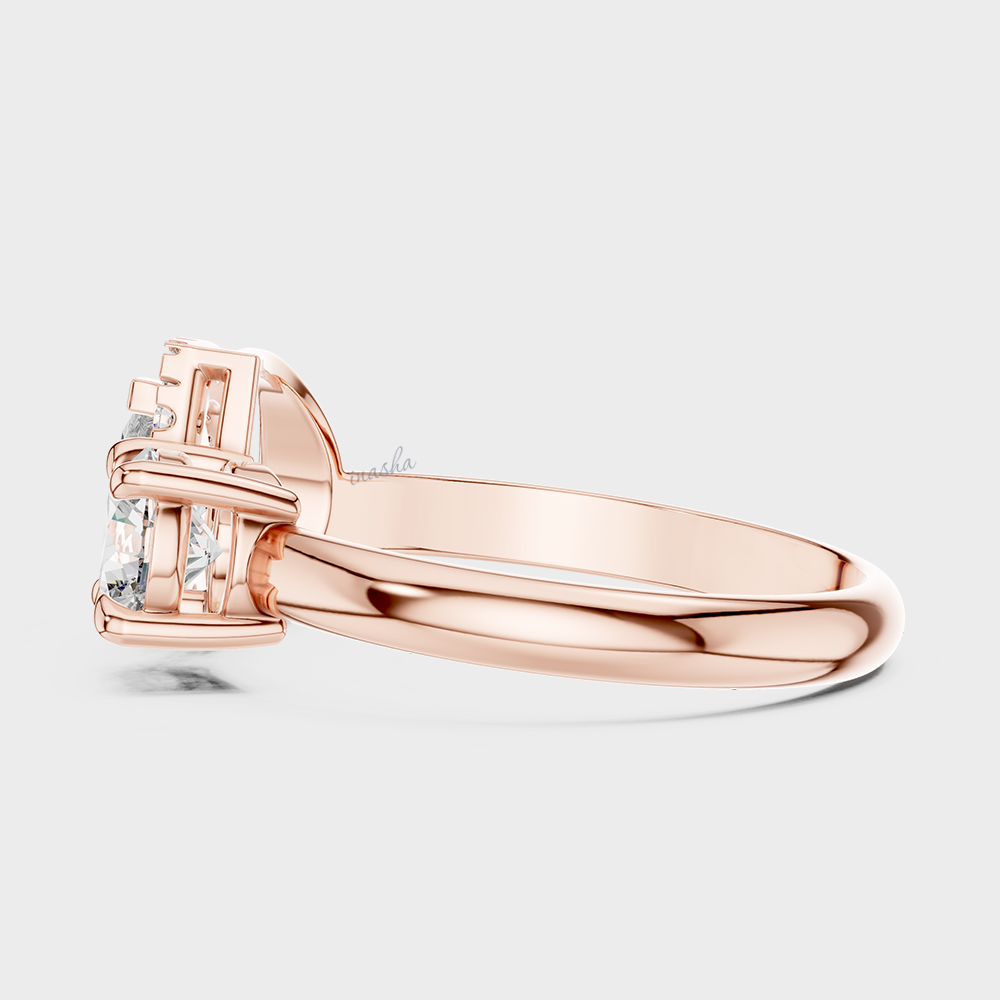 Designer Lab Grown Diamond Ring in Rose Gold