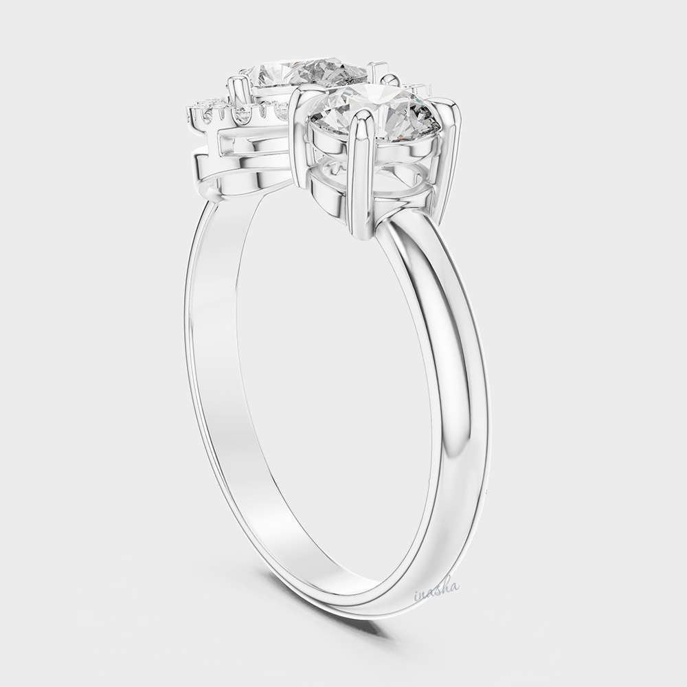 Luxury Lab Grown Diamond Engagement Ring GLI Certified in White Gold
