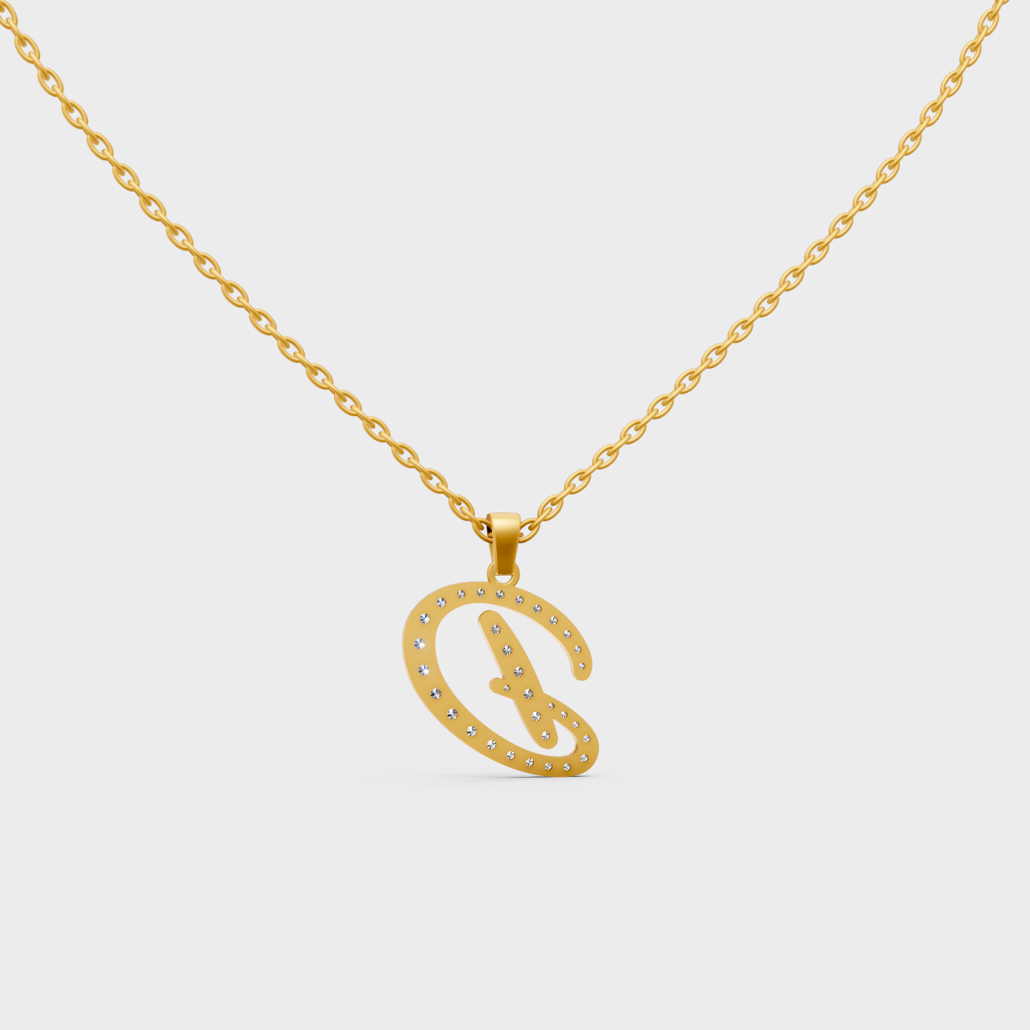 Luxury Fine Jewelry Gift Custom Letter D Eco Friendly Diamond Pendant with Chain