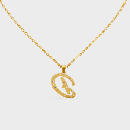 Luxury Fine Jewelry Gift Custom Letter D Eco Friendly Diamond Pendant with Chain