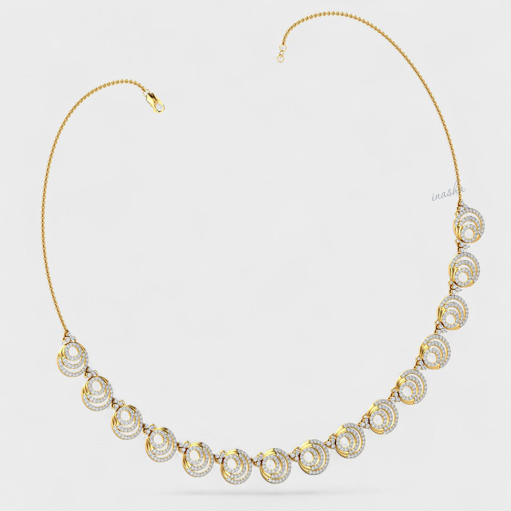 Premium Lab-Grown Diamond Necklace designed in Hallmark Yellow Gold for timeless luxury.