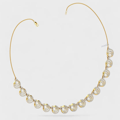 Premium Lab-Grown Diamond Necklace designed in Hallmark Yellow Gold for timeless luxury.