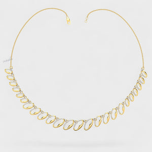 Premium Lab-Grown Diamond Necklace designed in Hallmark Yellow Gold for timeless luxury.