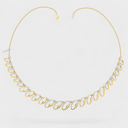 Premium Lab-Grown Diamond Necklace designed in Hallmark Yellow Gold for timeless luxury.